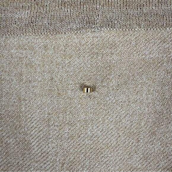 Cuyana 100% Baby Alpaca Turtleneck Tunic Sweater Tan Women's Size XS/S Oversized - Picture 5 of 7